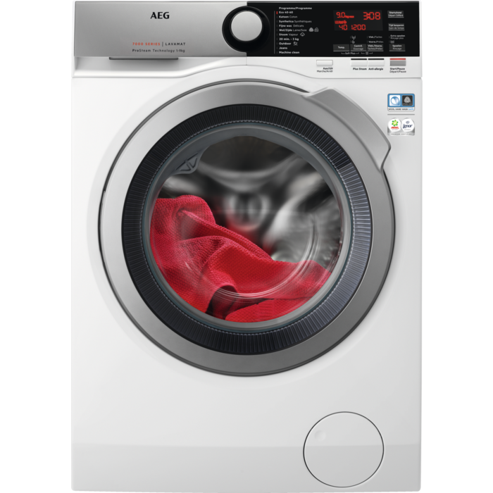Aeg L7fe794cbs - Wasmachine - 9 Kg - 1400 Tpm - Prosense & Prosteam - Energieklasse A . Nieuw (outlet)