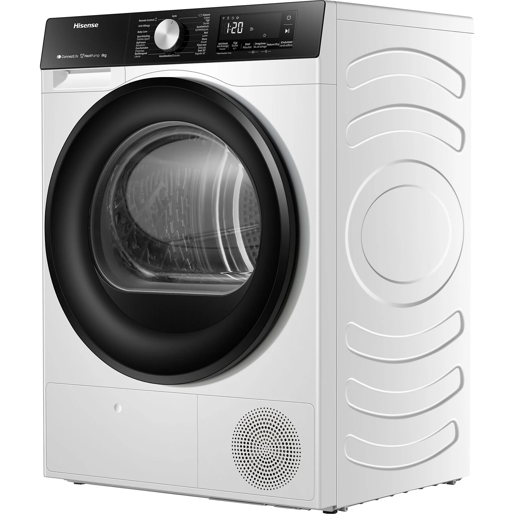 Hisense Dh3s802bw3 Warmtepompdroger - Trommelverlichting - Allergy Care - Autodry - Bediening Via De App - 8 Kg . Nieuw (outlet) - Afbeelding 2