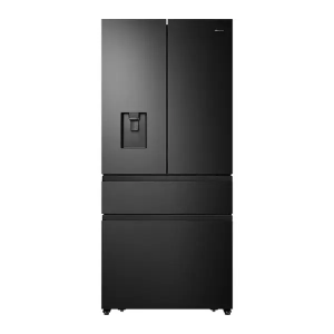 Hisense Rf540n4wfe – Amerikaanse Koelkast – 182 Cm – 480 Liter – No Frost – Waterdispenser – Zwart Rvs . Nieuw (outlet)