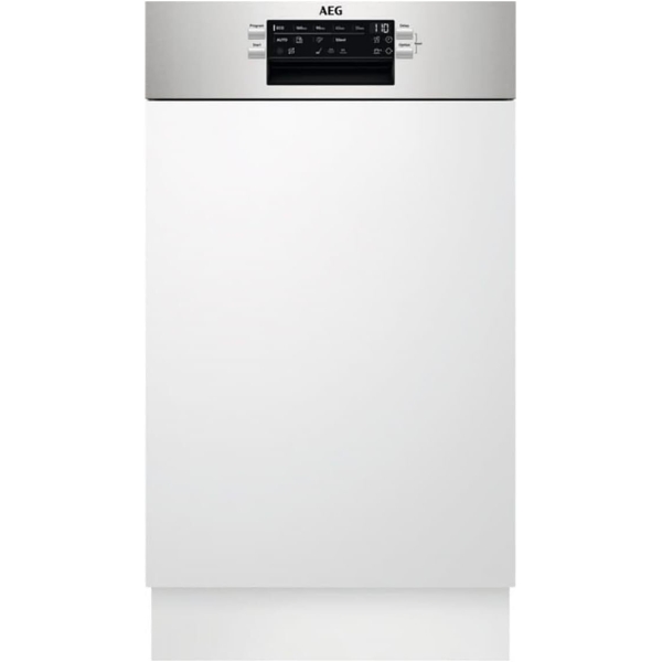 Aeg Favorit Fee62417zm – Half Geïntegreerde Inbouw Vaatwasser 45 Cm – 9 Couverts – Rvs Bedieningspaneel . Nieuw (outlet)