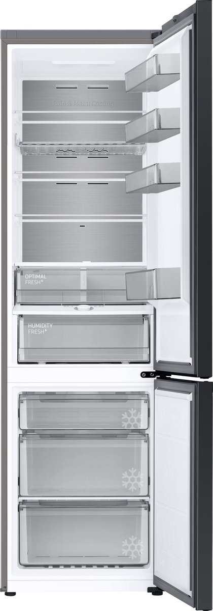 Samsung Rb38a7b5bs9 – Koel-vriescombinatie – 200 Cm Hoog – 387 L Inhoud – No Frost – 35 Db – 0°-zone – Touch Control . Nieuw (outlet) - Afbeelding 2