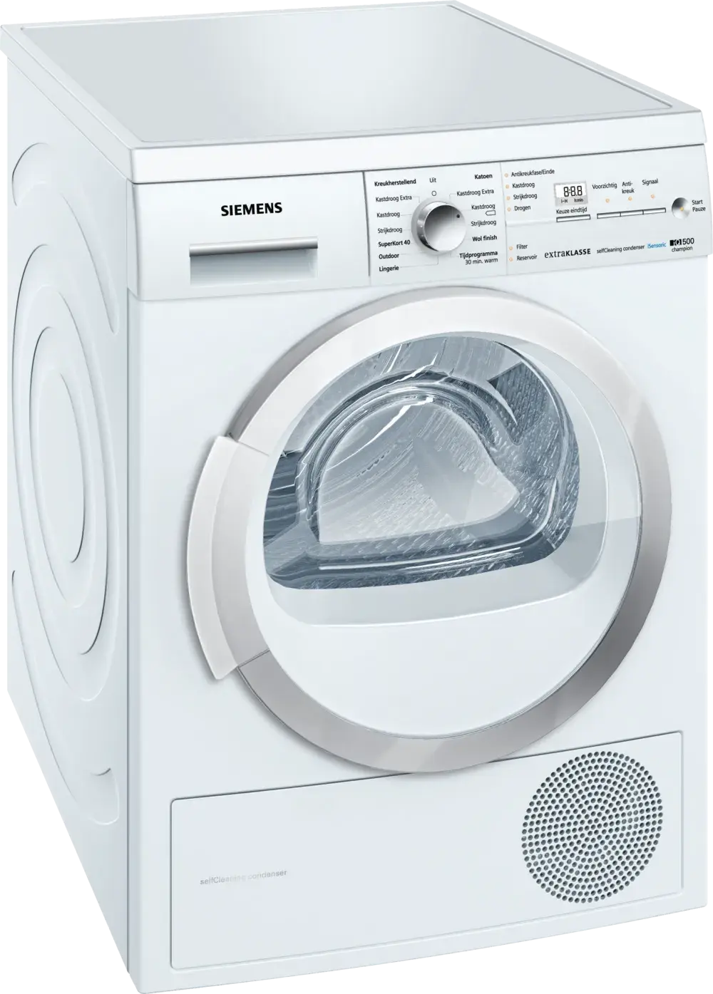 Siemens Wt46w382nl – Warmtepompdroger – 7 Kg – Isensoric – Zelfreinigende Condensor . Tweedehands (Refurbished)