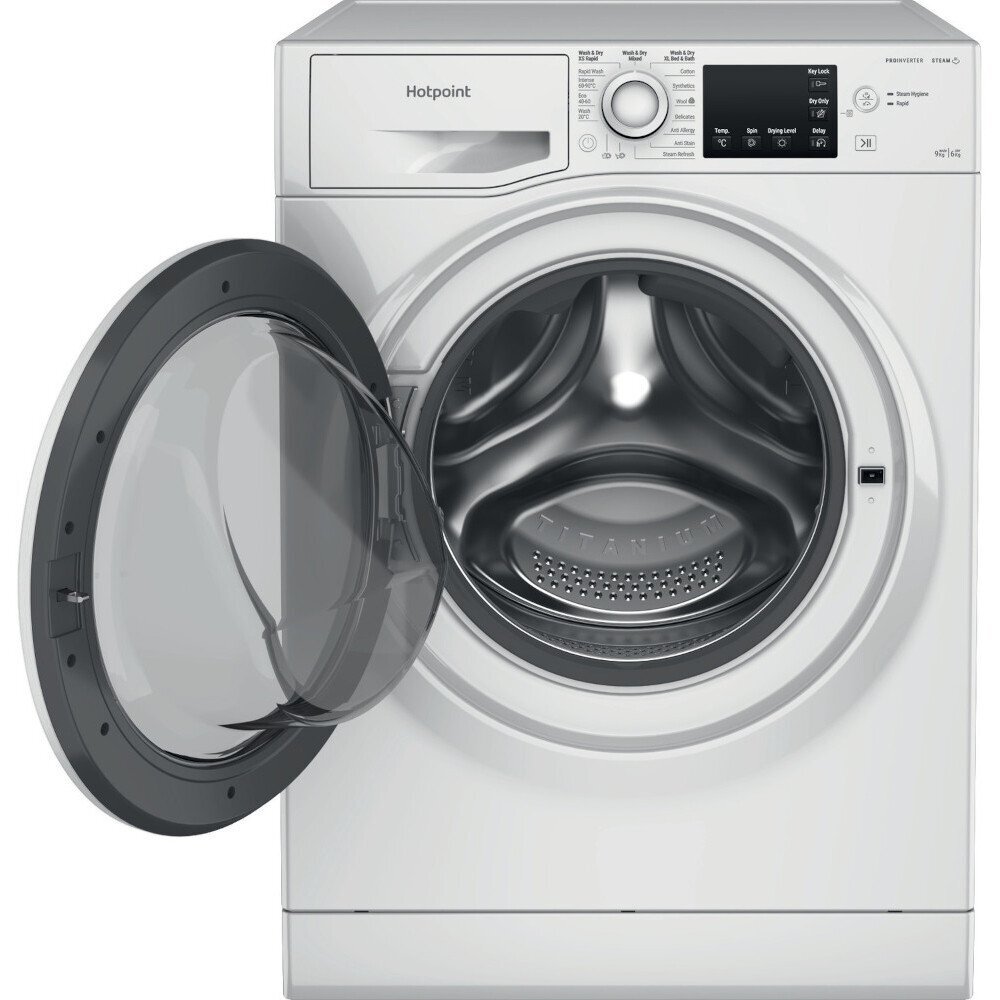 Hotpoint Ndb9635w Was-droogcombinatie 9-6kg 1400t . Nieuw (outlet) - Afbeelding 2