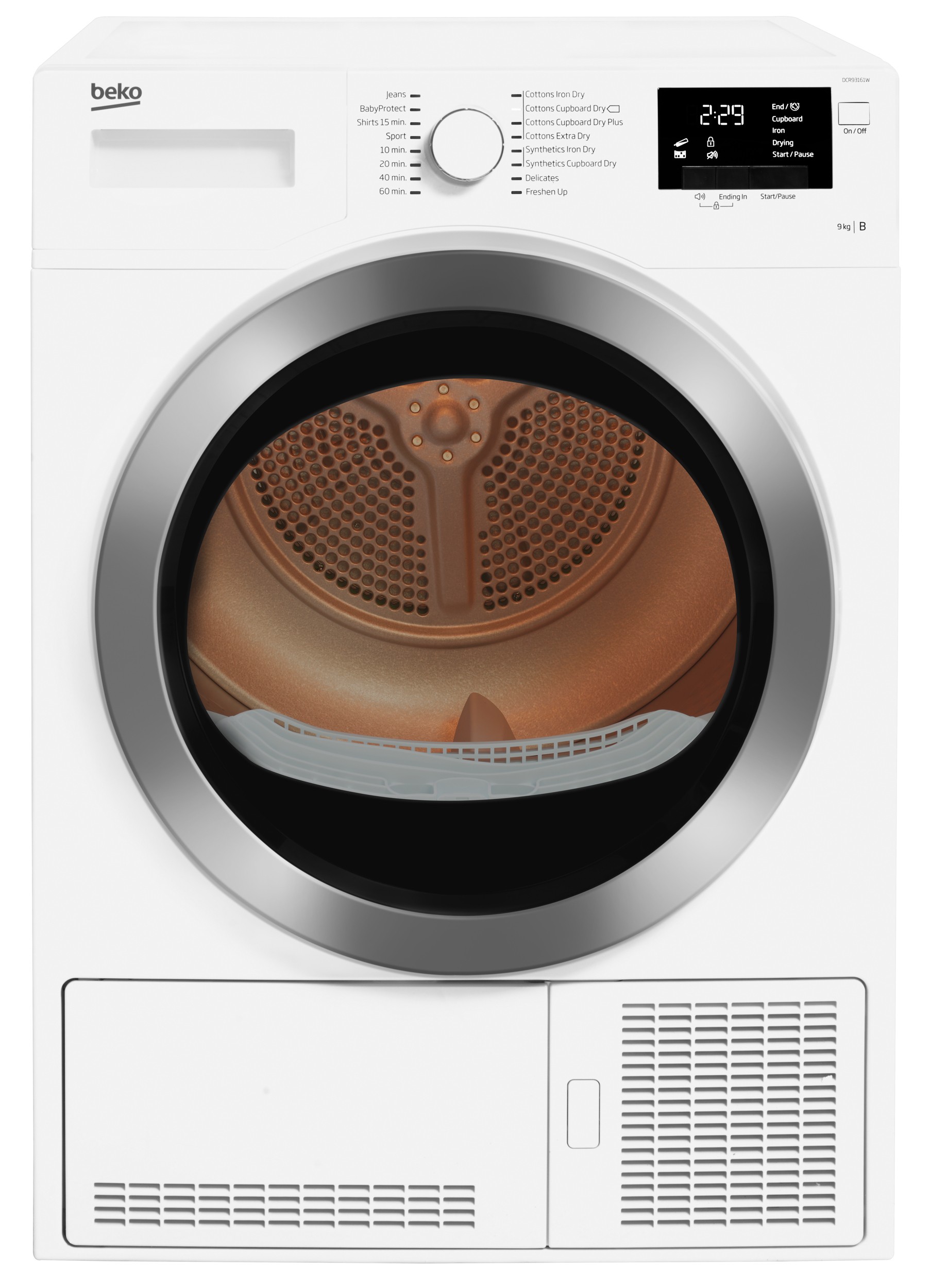 Beko Dcr93161w - Condensdroger - 9 Kg - Sensor Drying - 66 Db - Energieklasse B . Tweedehands (Refurbished)
