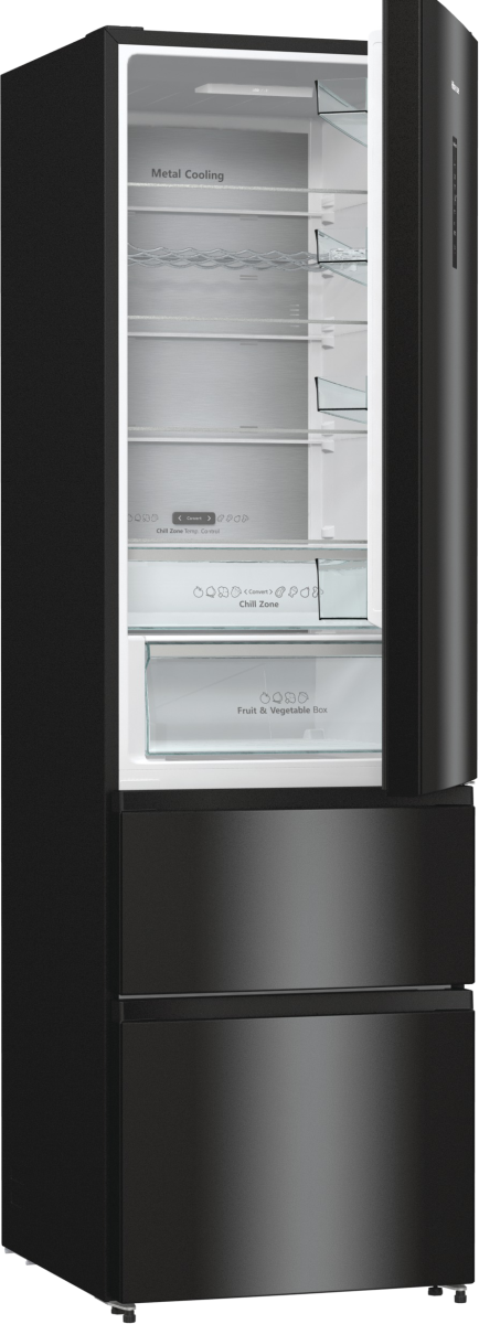 Hisense Rm469n4afd - Koelvriescombinatie - 200 Cm - 368l - No Frost - Zwart . Nieuw (outlet) - Afbeelding 2