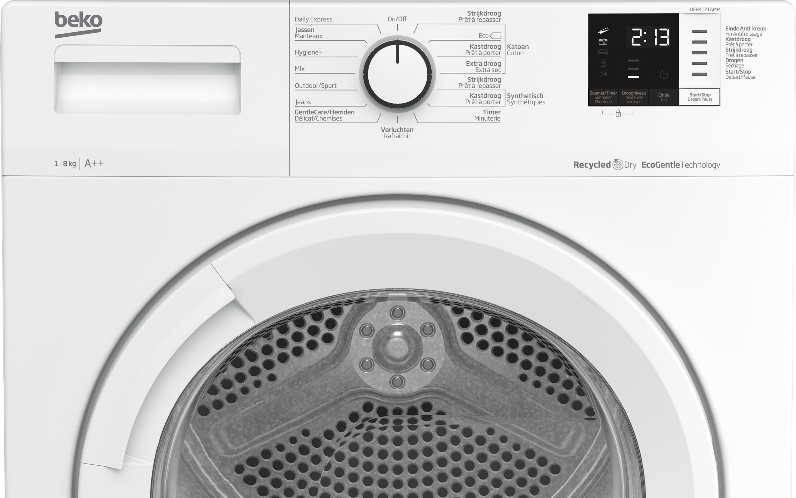 Beko Df8412tamm Warmtepompdroger – 8 Kg, 64 Db, Energieklasse E . Nieuw (outlet) - Afbeelding 2