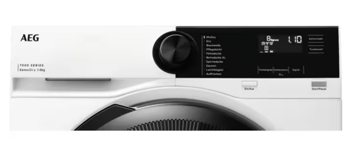 Aeg Tr7t65680 - Warmtepompdroger - 8 Kg - Sensidry & Prosense - 67 Db - Energieklasse C - Wit . Nieuw (outlet) - Afbeelding 2