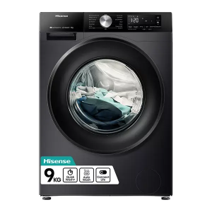Hisense Wf3s9043bb3 - Wasmachine - 9 Kg - 1400 Tpm - Stoomfunctie - Energieklasse A - Zwart . Nieuw (outlet)